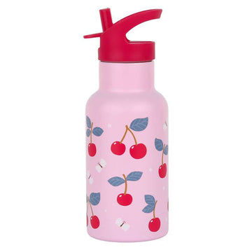 A Little Lovely Company Ståldrikkedunk - 350ml - Cherries