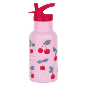 A Little Lovely Company Ståldrikkedunk - 350ml - Cherries