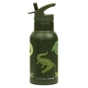 A Little Lovely Company Ståldrikkedunk - 350ml - Crocodiles
