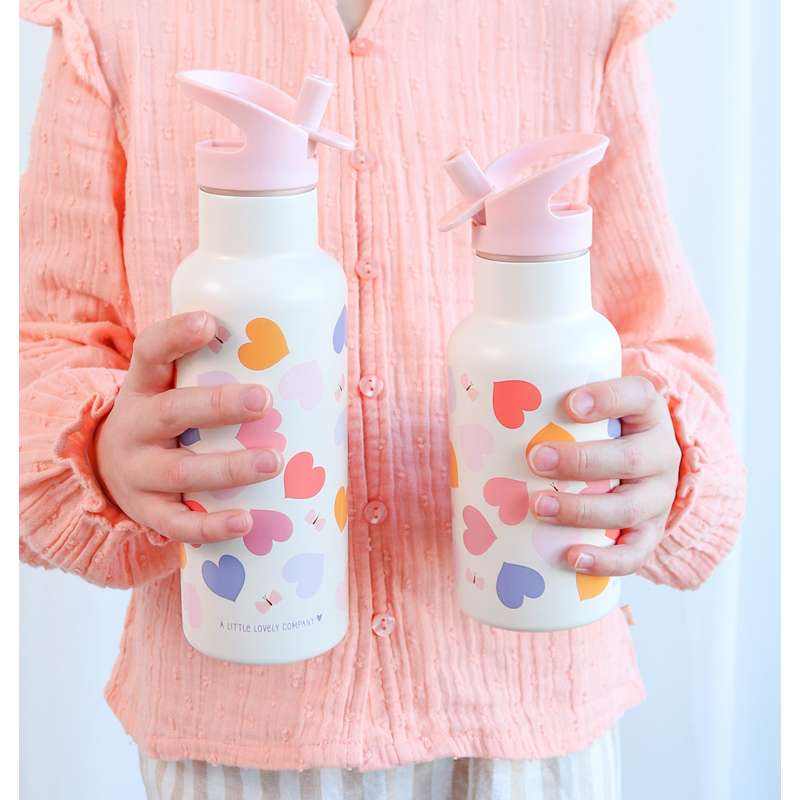 A Little Lovely Company Termo Ståldrikkedunk - 350ml - Hearts