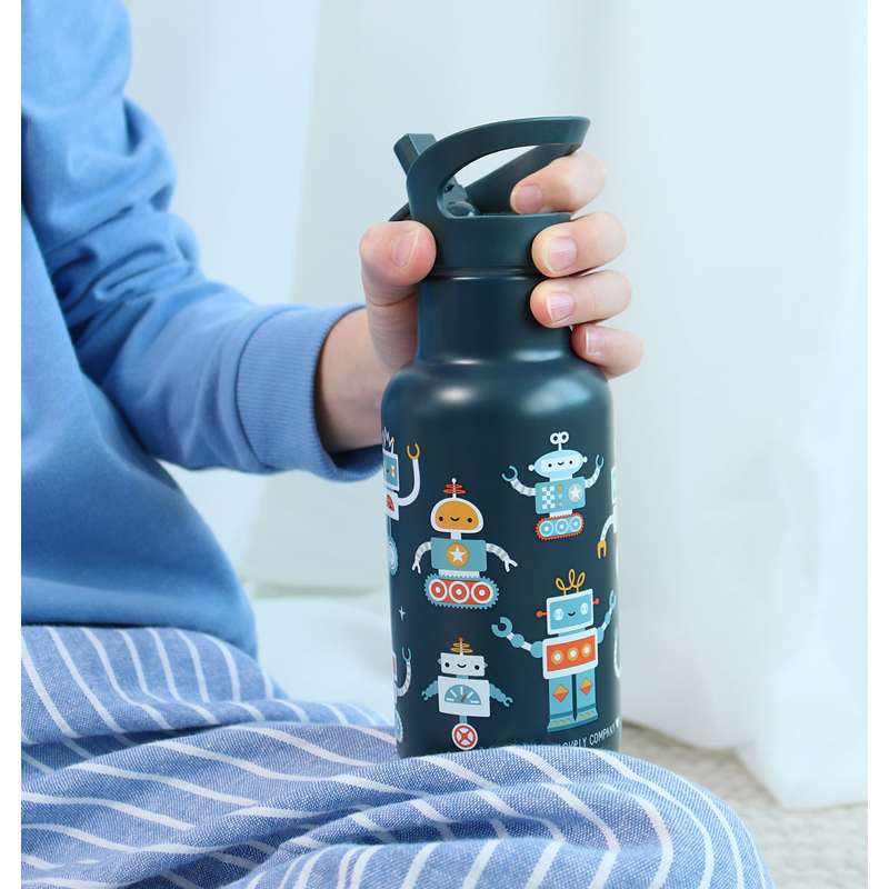 A Little Lovely Company Termo Ståldrikkedunk - 350ml - Robots