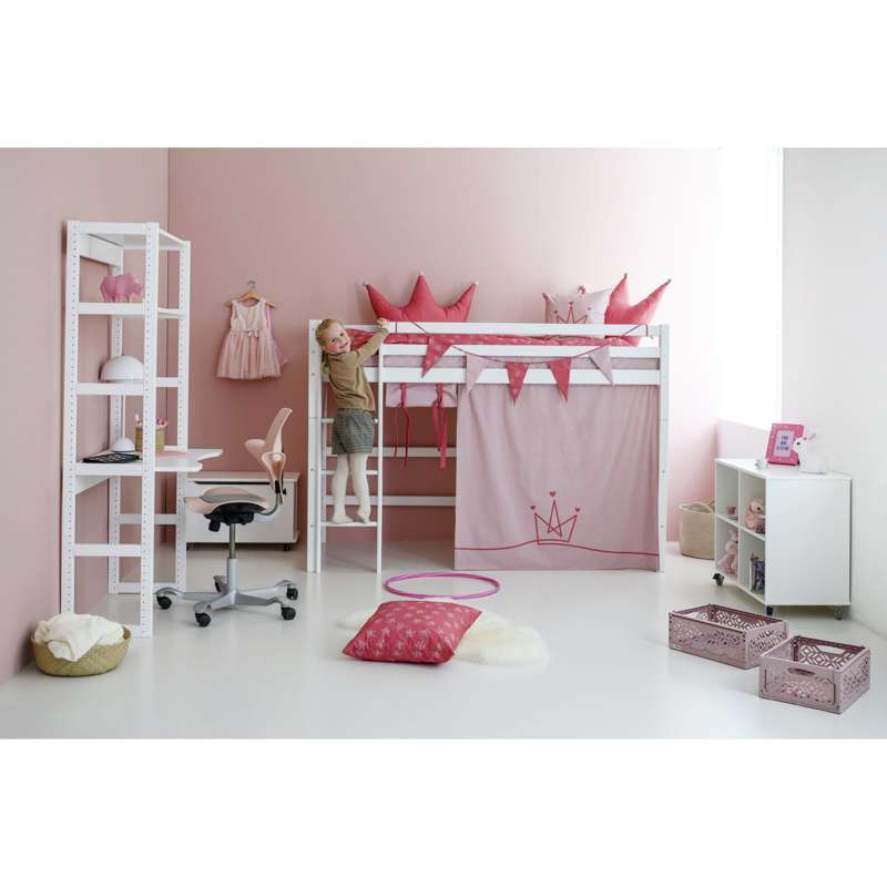 Hoppekids Pude m. Små Kroner - PRINCESS - Baroque Rose