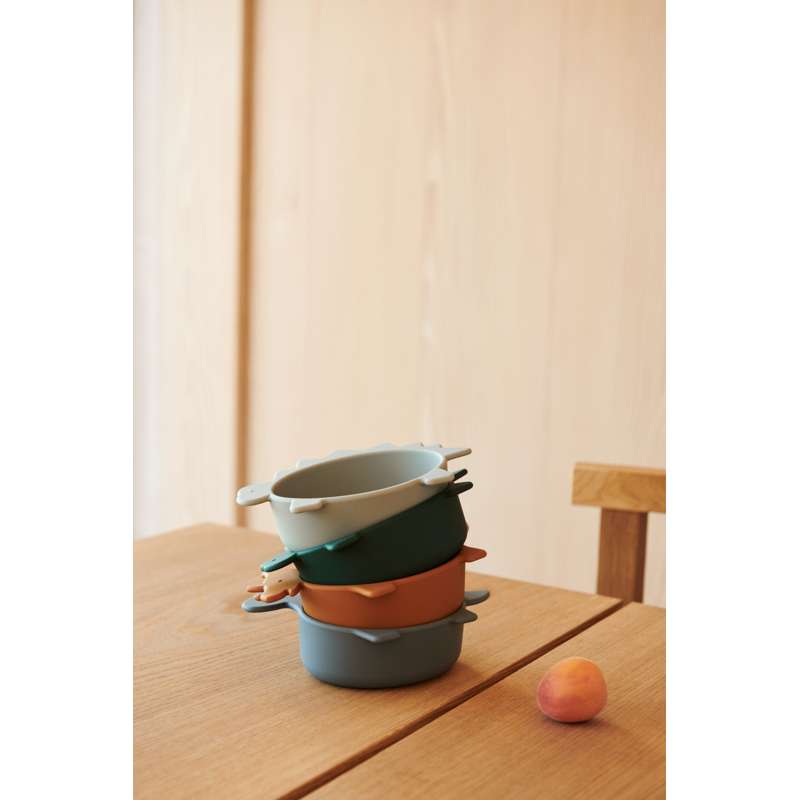 Liewood Iggy Sæt m. Miniskåle - 4 pak - Silikone - Blue Mix