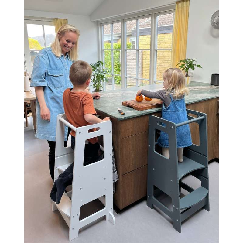 Kid'oh Læringstårn - Justérbart - FSC - Hvid