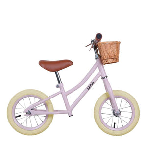 Kid'oh Løbecykel m. Cykelkurv - Pale Rose