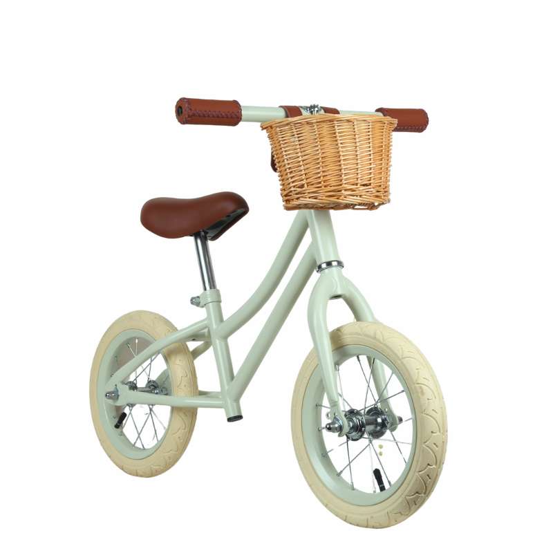 Kid'oh Løbecykel m. Cykelkurv - Sage Sand