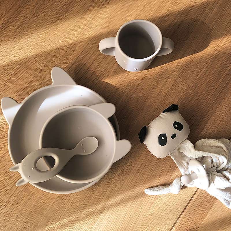 Liewood Vivi Baby Spisesæt - 4 dele - Silikone - Rabbit/Sandy