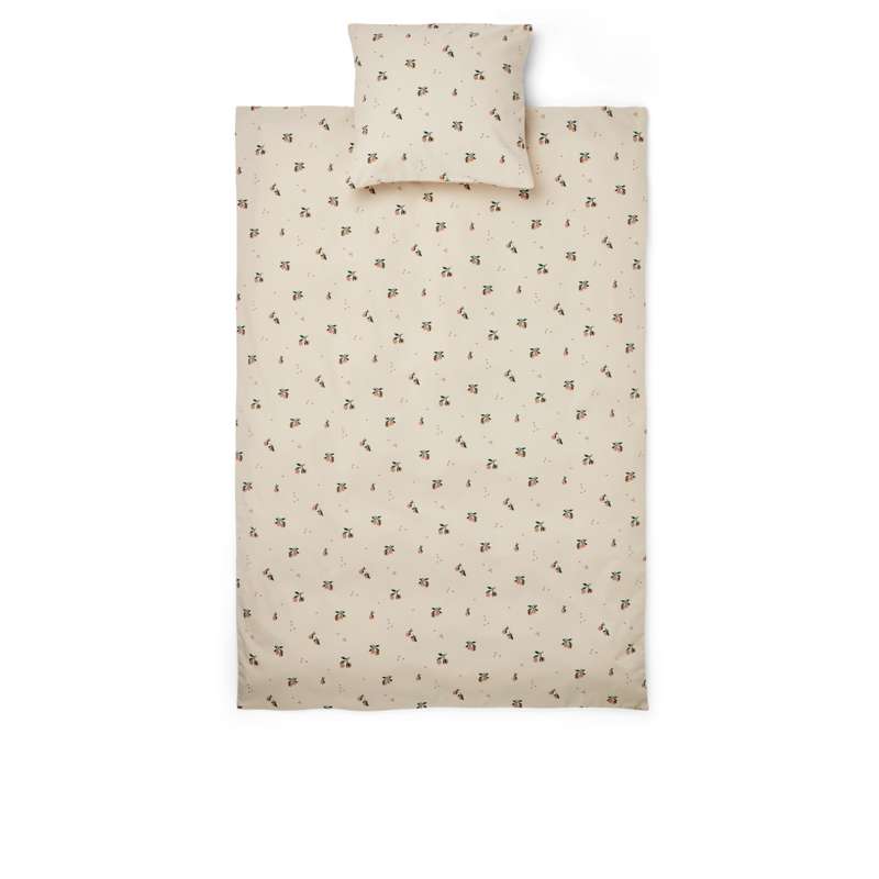 Liewood Ingeborg Sengetøj - Junior - Liewood Ingeborg Junior Printed Bedding - Peach/Sea Shell
