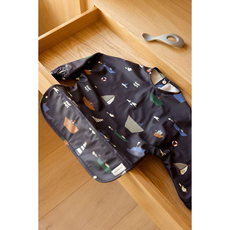 Liewood Merle Cape Bib Spiseforklæde - Sailing/Classic Navy