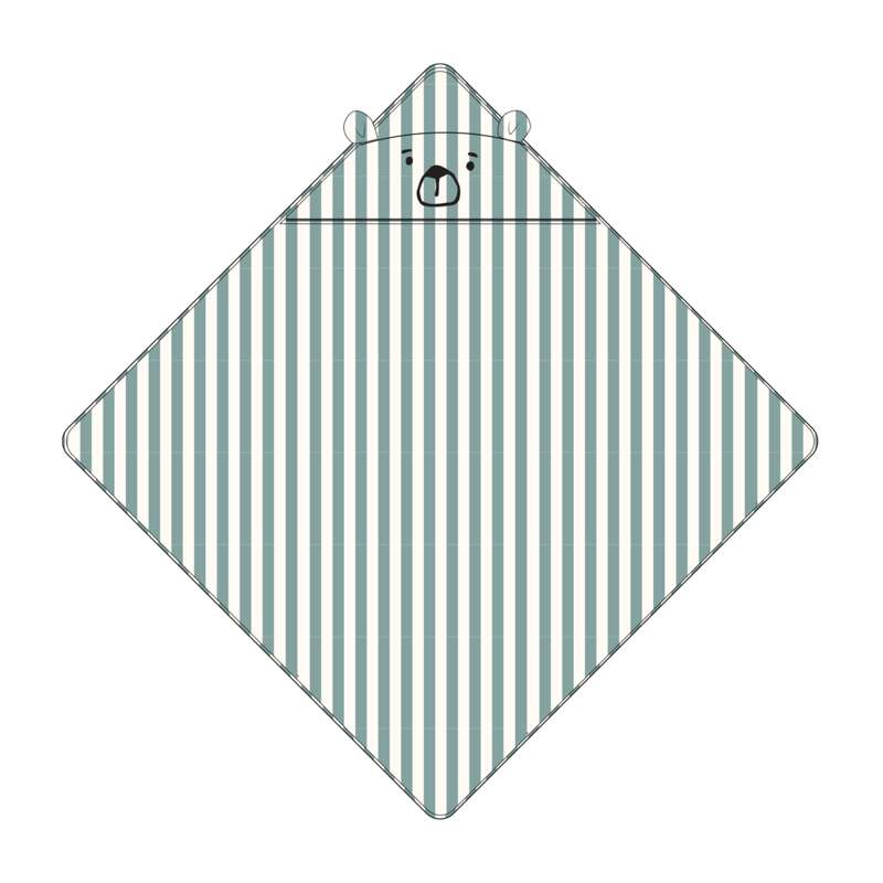 Liewood Albert Badehåndklæde m. Hætte - Peppermint/Creme de la Creme