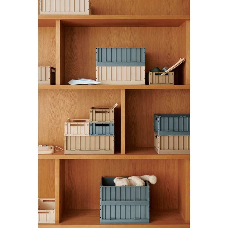 Liewood Weston Opbevaringsboks - Small - 2-pak - Whale Blue