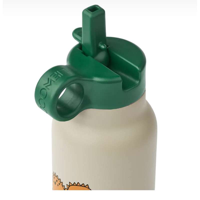 Liewood Falk Drikkeflaske - Rustfrit Stål - 350ml - Dinosaurs/Mist