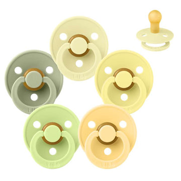 BIBS Rund Colour Sut - Sampak - 5 stk. - Str. 1 - Lovely Lime