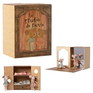 Maileg Ballet Mus i Dansestudie - Lillesøster og Lillebror