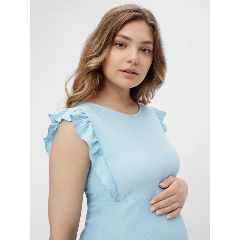 Mamalicious Graviditetskjole i Jersey - Lyseblå