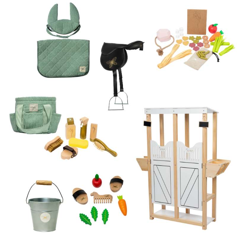 By Astrup Stald- og Udstyrspakke til Kæpheste - Mega - Mint Fløjl