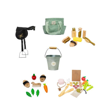 By Astrup Stald- og Udstyrspakke til Kæpheste - Midi - Mint Fløjl