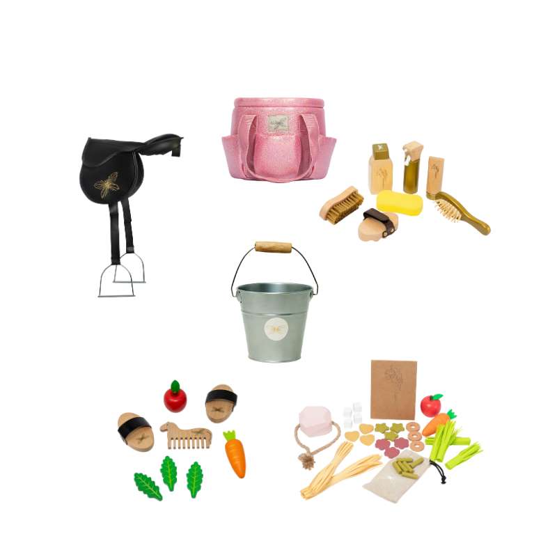 By Astrup Stald- og Udstyrspakke til Kæpheste - Midi - Pink Glitter