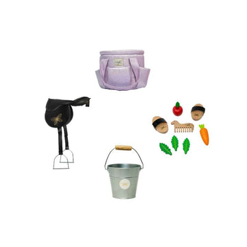 By Astrup Stald- og Udstyrspakke til Kæpheste - Mini - Lilla Glitter