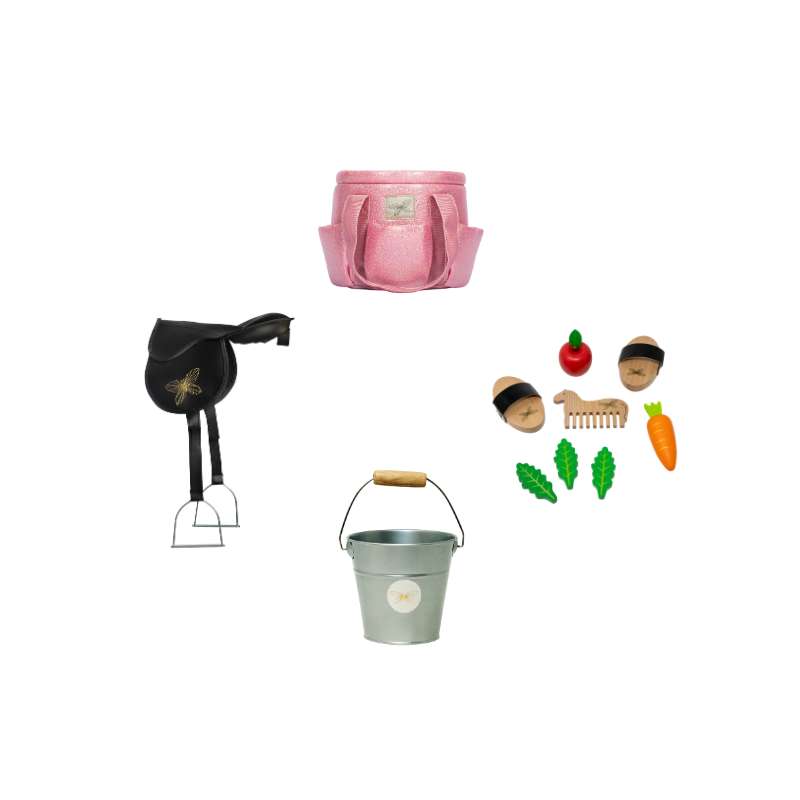By Astrup Stald- og Udstyrspakke til Kæpheste - Mini - Pink Glitter