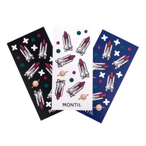 MontiiCo Vandfaste Stickers til Madkasser og Drikkedunke - Galactic