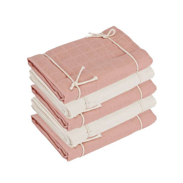 Naturebaby Økologiske Stofbleer/Minisvøb - 5-pak - Rose/Swan