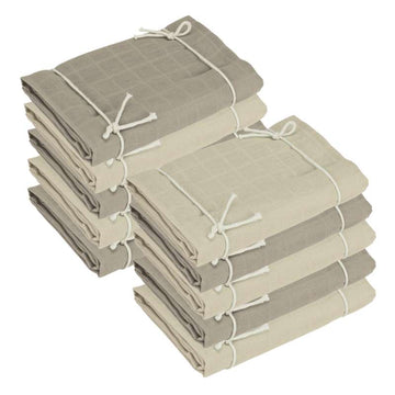 Oh'Naturel Økologiske Stofbleer - 10-pak - Lotus/Sand