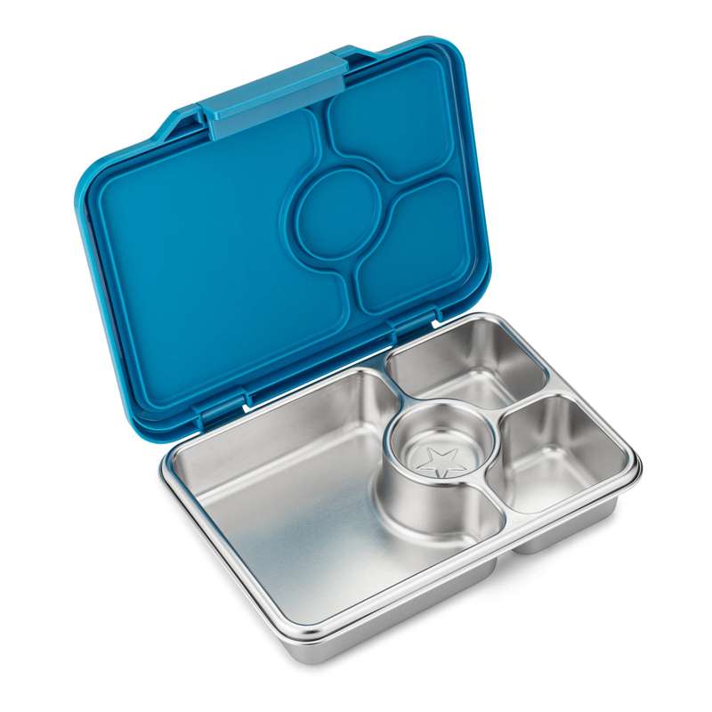Yumbox Madkasse - Presto Stainless Steel - 4 rum - Normandy Blue