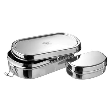 Pulito PureLunchBox Madkasse - Rustfrit Stål - Oval