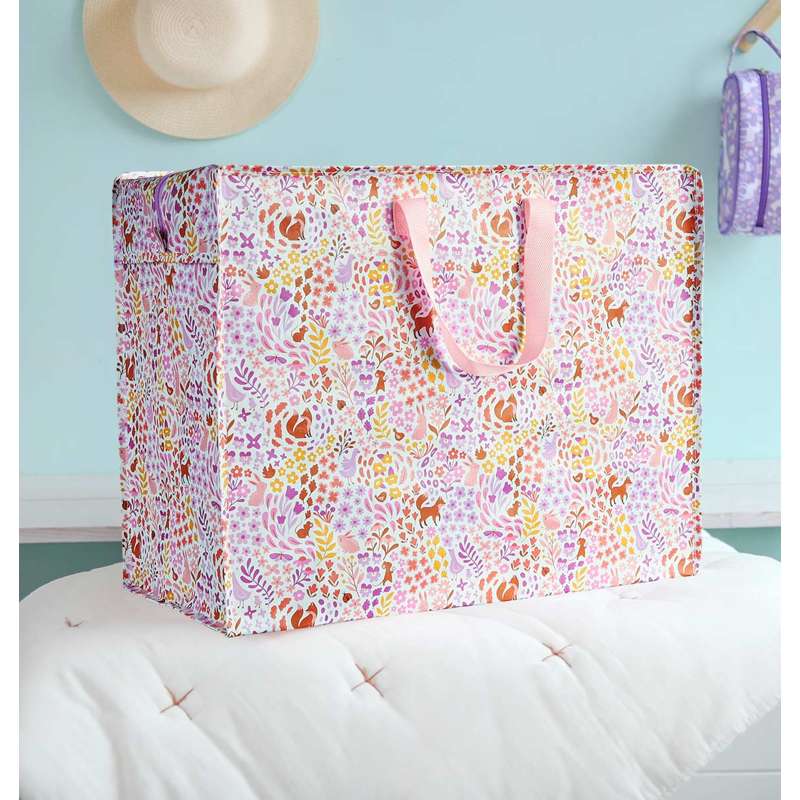 A Little Lovely Company XL Opbevaringstaske - Flower Garden