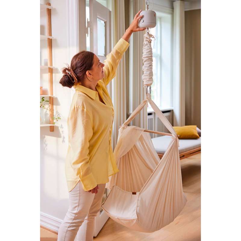 Membantu Bundle - Premium - Slyngevugge m. Vuggemotor og Loftophæng - Natur