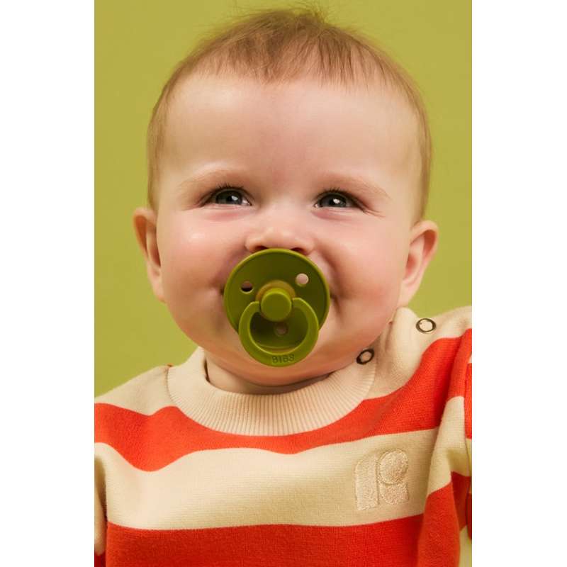BIBS Rund Colour Sut - 2-Pak - Str. 1 - Naturgummi - Pale Butter/Wasabi