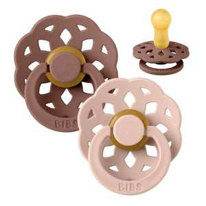 BIBS Boheme Sut - 2-Pak - Str. 1 - Naturgummi - Woodchuck/Blush