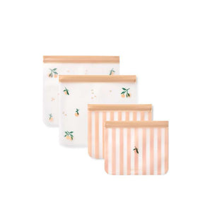 Liewood Rebus Genanvendelige Madposer - 4-pak - Peach/Sea Shell