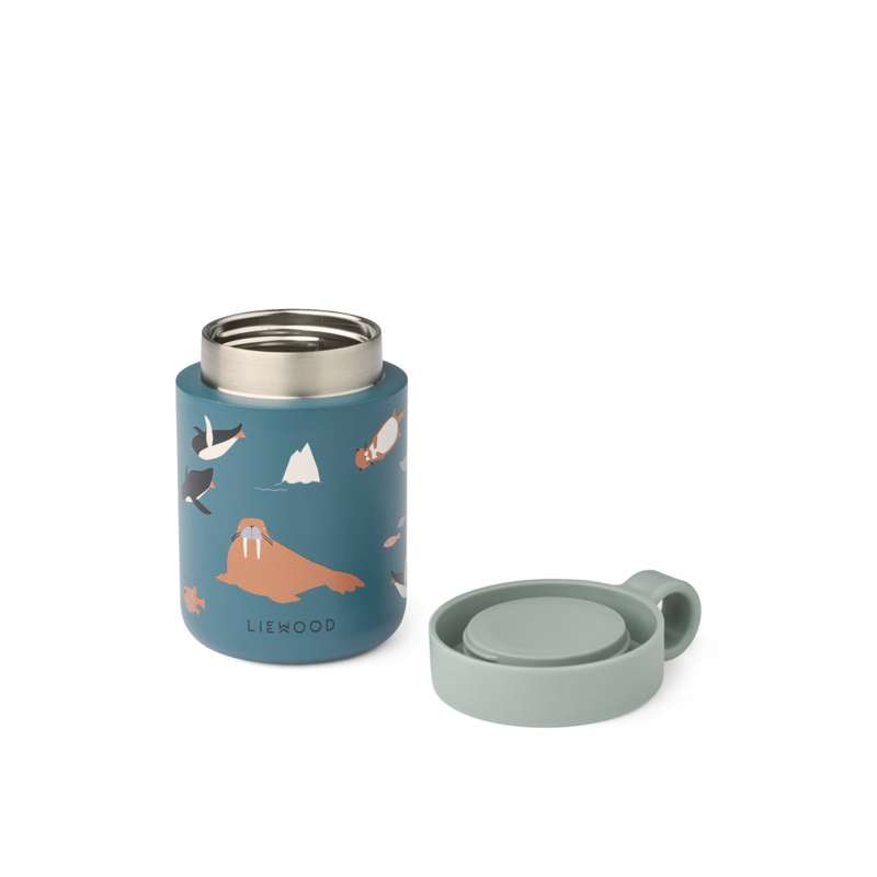 Liewood Kiani Printed Food Jar - Arctic Sea/Ocean View