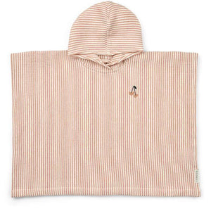 Liewood Paco Poncho - Broderet - Y/D Stripe Tuscany Rose/Creme de la Creme