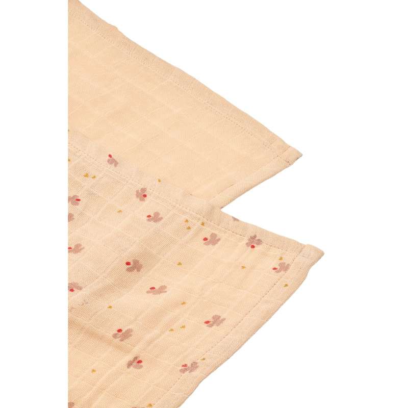 Liewood Lewis Muslin Stofbleer - 2-pak - Mini Butterfly/Apple Blossom Mix