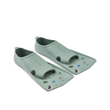 Liewood Gustav Printed Svømmefødder - Sea/Peppermint