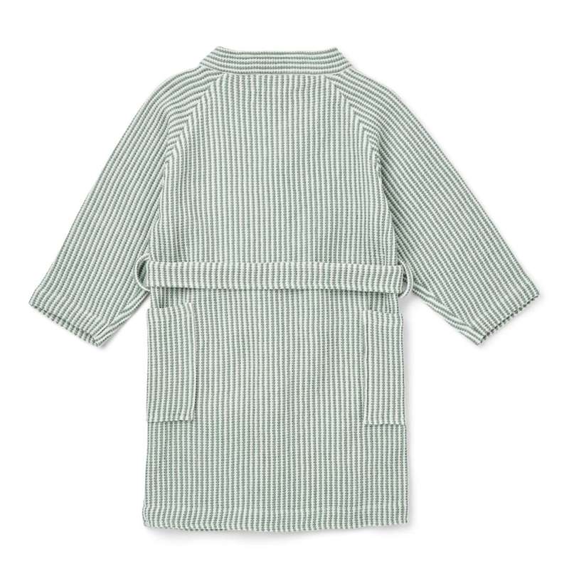 Liewood Bertha Bathrobe - Y/D Stripe Peppermint/Creme de la Creme