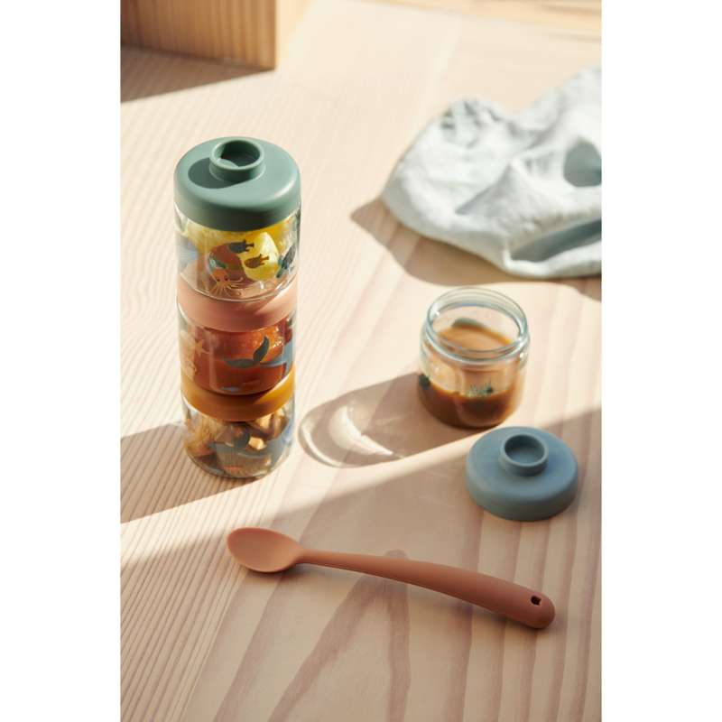 Liewood Dominique Bokse til Babymad - 4-Pak - Sea Creature/Sandy