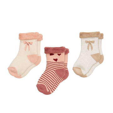Cam Cam Copenhagen Plyssokker - Safi - 3-pak - Bows