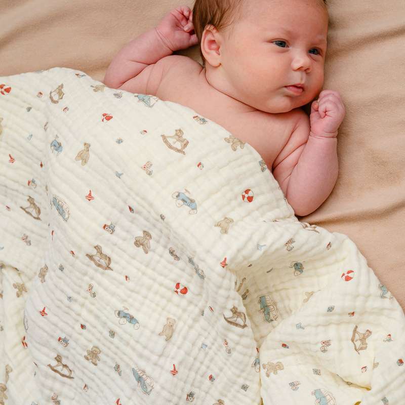 Cam Cam Copenhagen Muslin Babytæppe - GOTS - Vintage Toys