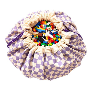 Play & Go Opbevaringstæppe - Vichy Purple