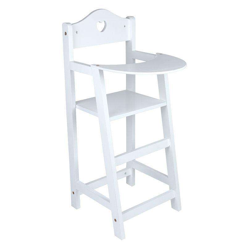 Dukkehøjstol i hvid, træ