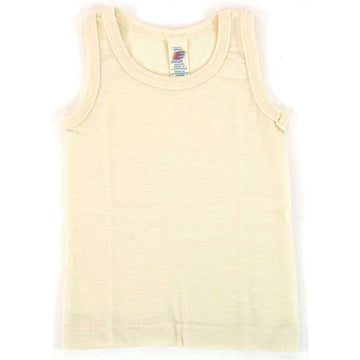 Engel Natur Undertrøje u. Ærmer - Uld/Silke - Natur