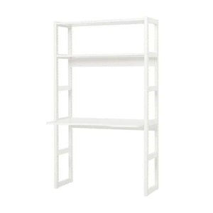 Hoppekids STOREY - Reol - 1 Sektion m. 2 Hylder og Skriveplade - Flere Størrelser - Hvid