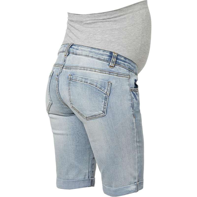 Mamalicious Marbella Slimfit Bermuda Venteshorts - Denimblå