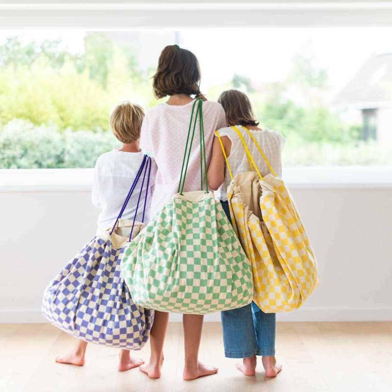 Play & Go Opbevaringstæppe - Vichy Purple