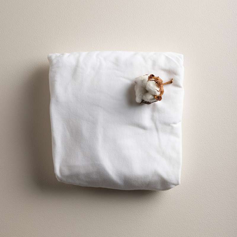 Sebra Jersey Lagen - 70x120 cm. - Baby - Hvid