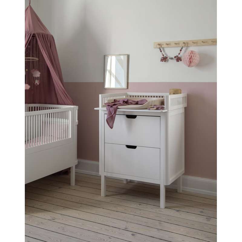 Sebra Puslebordet m. Skuffer - Classic White